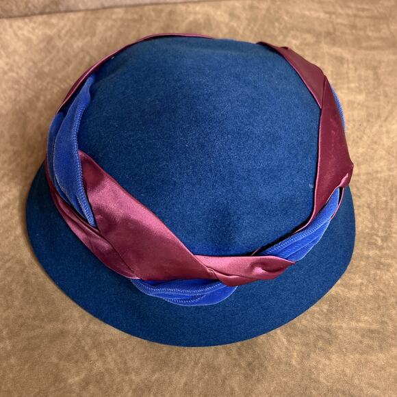 Elegant Blue and Pink Women's Hat - Picture 7 of 12